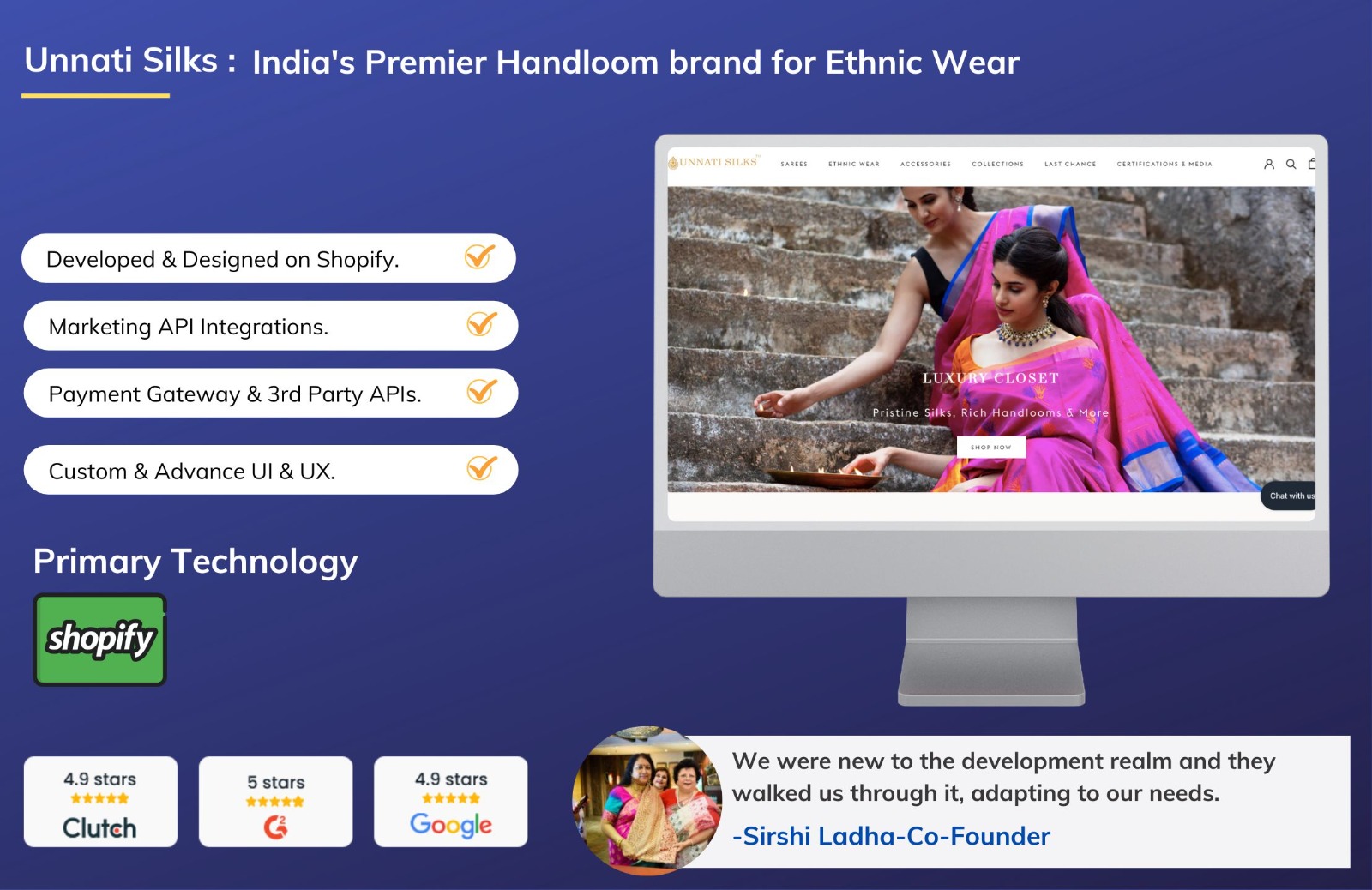 eCommerce Development for the India's Leading Ethnic Brand